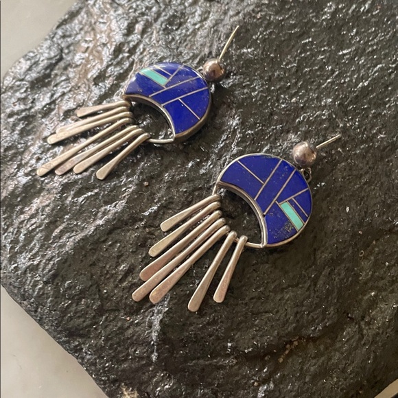 Zora Joe & Calvin Begay Navajo Vintage Native American Earrings - Picture 13 of 13